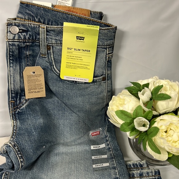 NWT - 512 Slim Taper Fit Levi's® Flex Men's Jeans, Dolf Pat My Back - 32Wx34L - Picture 5 of 8